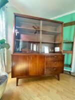 MCM Stanley Furniture 1 Piece China Cabinet w/ Glass Display Top - Image 3