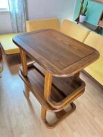 MCM Geometric Oak Side Tables by Berkline - Image 6
