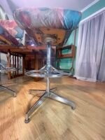 Post Modern Chrome Bar Stools 360 Swivel Set of 4 - Image 4
