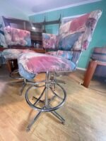 Post Modern Chrome Bar Stools 360 Swivel Set of 4 - Image 5