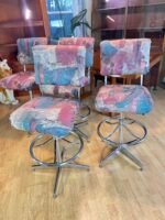 Post Modern Chrome Bar Stools 360 Swivel Set of 4 - Image 7