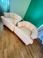 Milo Baughman Style Swivel Barrel Club Chairs - Image 7