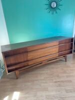 MCM Young Manufacturing 2 Piece Curved Credenza w/ Glass Display Top - Image 3
