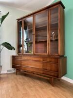 MCM Young Manufacturing 2 Piece Curved Credenza w/ Glass Display Top - Image 6