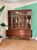 MCM Young Manufacturing 2 Piece Curved Credenza w/ Glass Display Top - Image 2