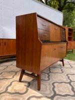 MCM Art Deco Walnut Cocktail Sideboard Highboard by Beautility - Image 3