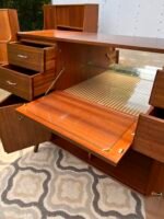 MCM Art Deco Walnut Cocktail Sideboard Highboard by Beautility - Image 5