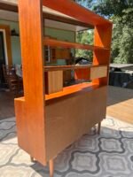Swedish MCM Teak Secretary Bookshelf w/ Pull Out Writing Surface - Image 5