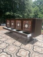 MCM Danish Modern Teak & Tile Ox Art 1977 Sideboard Credenza