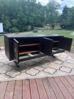 MCM Danish Modern Teak & Tile Ox Art 1977 Sideboard Credenza - Image 4