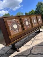 MCM Danish Modern Teak & Tile Ox Art 1977 Sideboard Credenza - Image 2