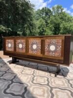 MCM Danish Modern Teak & Tile Ox Art 1977 Sideboard Credenza - Image 3